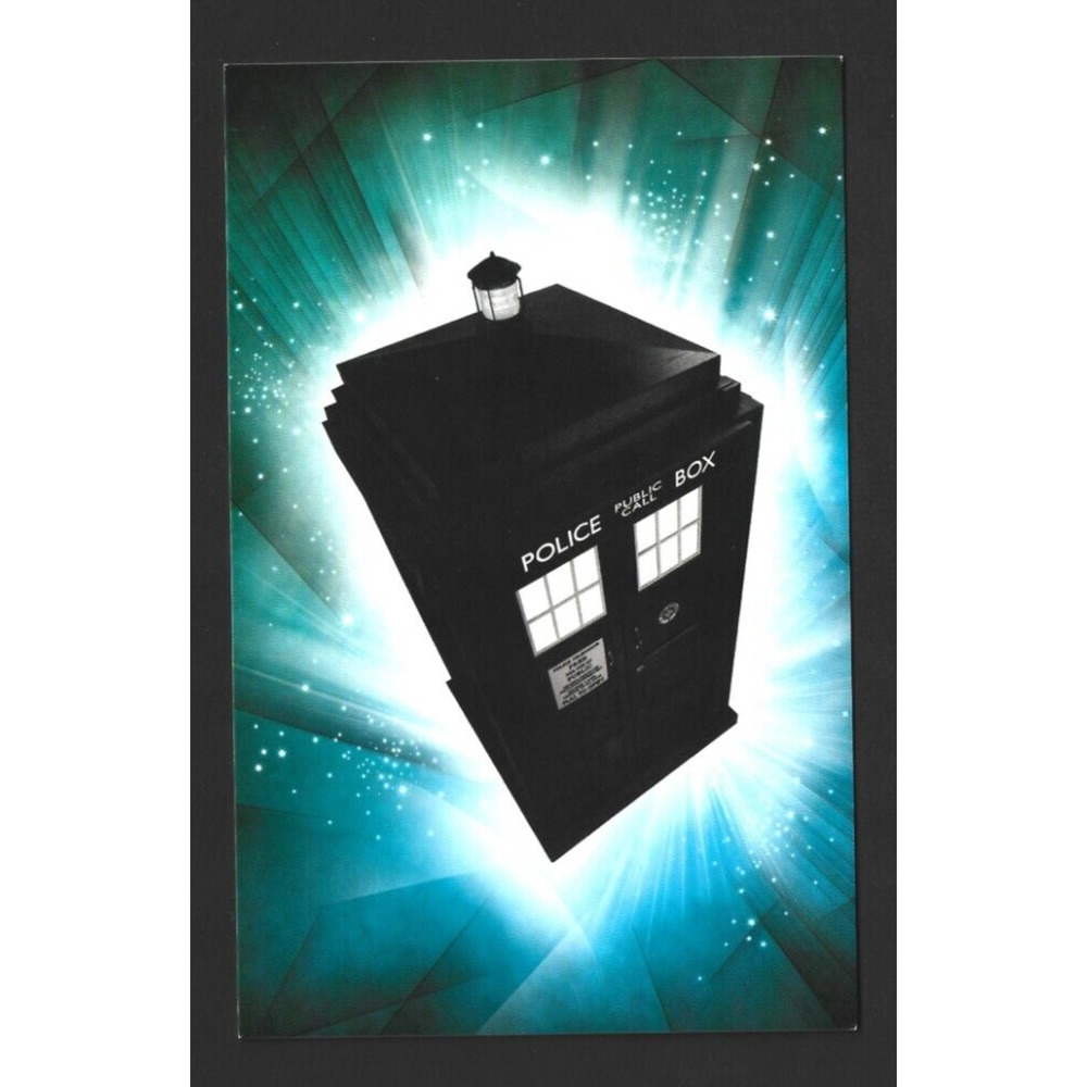 The TARDIS in flight Postcard